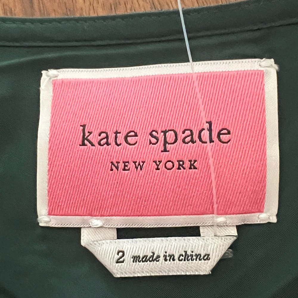Kate Spade Green Puff Sleeve Mini Dress - Picture 6 of 6
